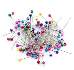 108 aiguilles à tête perlée colorées en acier inoxydable pour <span class=keywords><strong>couture</strong></span> à la main, confection de vêtements et positionnement DIY - Product Image 3