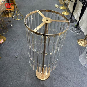 SMOOTH - Decoración para Centro de Mesa de Banquete, Piezas Colgantes de Acrílico Transparente, Soporte de Flores de Metal Dorado - Product Image 4