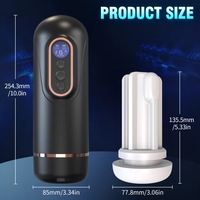 LED-Beleuchteter Masturbationsbecher für Männer mit Heizfunktion, Vibration und Saugmechanismus