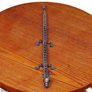 Figura de Dragón Metálica Moderna - Artesanía Móvil Única con Impresión UV 3D para Decoración del Hogar y Oficina, en Material de Latón - Product Image 5
