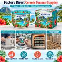 Mug en céramique souvenir Afrique Maurice avec motif oiseau Dodo île tropicale, coffret cadeau, repère personnalisé, porcelaine OEM ODM, vente en gros