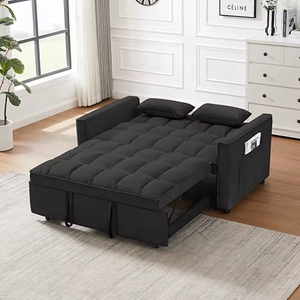 Canapé-lit <span class=keywords><strong>futon</strong></span> convertible en velours, confortable pour chambre et <span class=keywords><strong>salon</strong></span>, fauteuil-lit pliant deux places, vente en gros - Product Image 4