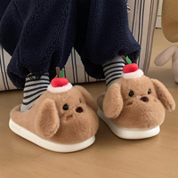 XIXITIAO 2026 Nouvelles Chaussures d'Intérieur Antidérapantes pour Femmes et Étudiantes, Modèle Hiver Mignon Animalier en Peluche, Confortables et Chaudes