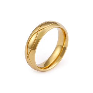 Anello Classico per Coppie con Pietra Naturale e Vetro, Placcato in Oro 18K, Fascia in Acciaio Inossidabile con Design a <span class=keywords><strong>Cuore</strong></span> per Uomo e Donna - Product Image 5