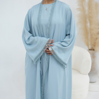Nouvelle Abaya en Dentelle 2026, Ensemble Deux Pièces avec Robe Intérieure, Abaya Modeste, Vêtements Islamiques de Dubaï, Abaya Aïd, Robe Musulmane pour Femme, Vente en Gros