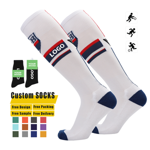 <span class=keywords><strong>Chaussettes</strong></span> de compression de sport à haute élasticité, respirantes, mi-<span class=keywords><strong>hautes</strong></span>, personnalisées pour le volleyball, le football, le sport, pour hommes - Product Image 1