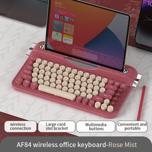 คีย์บอร์ดไร้สาย Ajazz AF84 BT แบบเมมเบรน ดีไซน์ปุ่มกลมสไตล์เครื่องพิมพ์ดีดย้อนยุค สำหรับ <span class=keywords><strong>iPad</strong></span> สำนักงาน <span class=keywords><strong>นักเรียน</strong></span> ขายส่งจากโรงงาน - Product Image 6