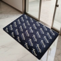 Maßgefertigte Fußmatte mit Volldruck-Logo, Wiederholendes Markenmuster, Personalisiertes Design für Tür, Büro, Einzelhandelsgeschäft, Eingang