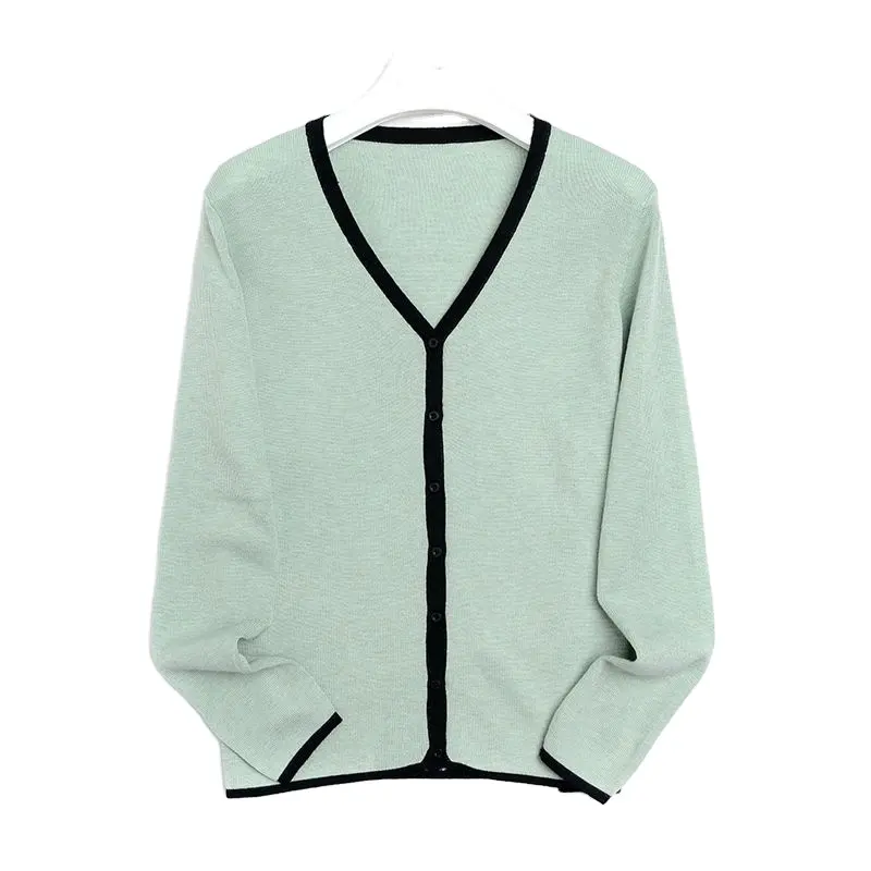 7GG All-Match Slim Fit Damen-Pullover helle Farbe bedruckt gestrickt Rundhalsausschnitt Pullover mit O-Ausschnitt Kragen Elasthan Wolle Front Logo