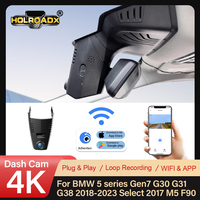 Caméra de tableau de bord cachée HOLROADX 4K UHD pour BMW Série 5/7 525/530 Li, contrôle par application, Wi-Fi, capteur G, enregistrement en boucle, Plug&Play, vision nocturne
