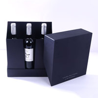 Cajas de Regalo Rígidas Personalizadas de Alta Gama para 3 Botellas de Vino, Whisky o Vodka, Caja de Cartón con Inserto, Tamaño Personalizado al por Mayor