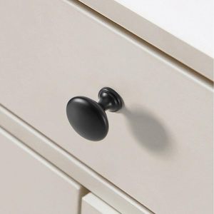 Tay nắm tủ, tay kéo ngăn kéo, tay nắm tủ quần áo LiLong Hardware, 10 cái, chất liệu kẽm, kiểu tròn hiện đại, 30mm, màu đen mờ - Product Image 6