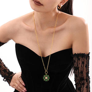 Collier pendentif de mode pour femme, bijoux fins, ensemble de colliers en acier inoxydable, bijouterie Snow18K - Product Image 2