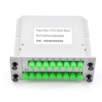 Répartiteur PLC à montage en rack, boîtier ABS, connecteurs FC APC, type cassette, insertion 1x16, mini-répartiteur optique PLC, répartiteur de fibre optique 1*16