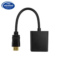 Vente en gros de convertisseur de câble audio vidéo HDMI vers VGA Adaptateur HDMI vers VGA pour ordinateur de bureau projecteur moniteur d'ordinateur