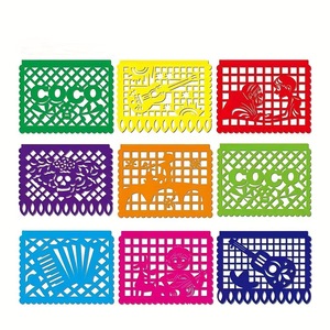 Guirnalda Mexicana de Banderines Triangulares de Papel Coloridos para Decoración de Cumpleaños, Manualidades - Product Image 4