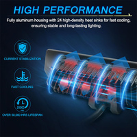 Barre LED encastrée dans le pare-chocs avant pour pick-up tout-terrain, 8 pouces, 60W, faisceau spot à angle étroit, éclairage de conduite 3000K
