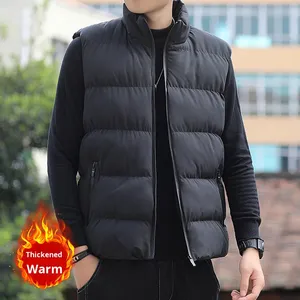 Produits Tendance 2025 – Gilet matelassé décontracté imperméable sans manches pour homme, avec fermeture éclair, collection Hiver, marque Black Label, style doudoune - Product Image 3