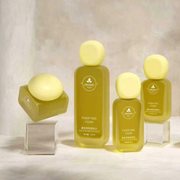 Flacon et pot cosmétique en verre écologique unique, de forme ronde et carrée, pour lotion et crème de soin de la peau