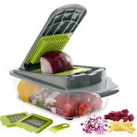 Nieuwe Aankomst Multifunctionele Voedselhakselkeuken Accessoires Groentesnijder Dicer Cutter Vegetarische Chopper