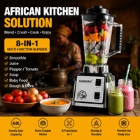 Elektrische zware blender met 8 functies, multifunctionele smoothie-, sapcentrifuge-, mixer-, grinder- en voedselverwerker voor huishoudelijk gebruik, 4L kan, 5+