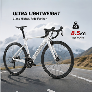 Bicicleta de Carretera de Fibra de Carbono Ligera con Transmisión de 2*<span class=keywords><strong>11</strong></span> Velocidades, Llantas Gruesas de 700*28C, Bicicleta de Carreras Aerodinámica para Hombre - Product Image 3