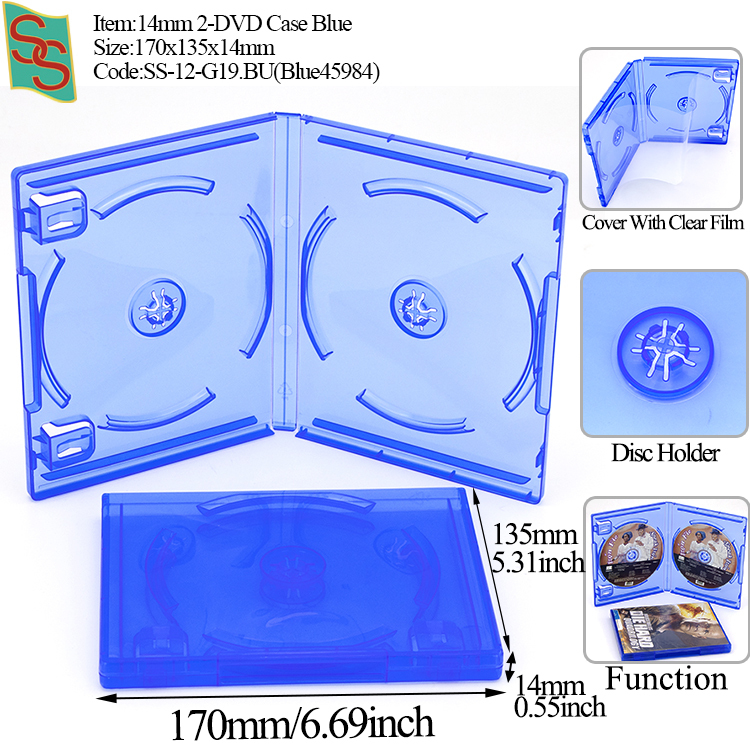 G19 Double - Boîtier de remplacement bleu SANS logo