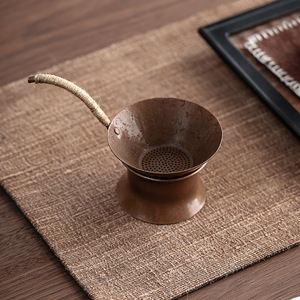 Handmade Brass <b>Tea</b> Strainer Matte Finish Reusable Traditional <b>Tea</b> Ceremony Accessory - Product Image 2