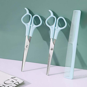 Hairdressing Scissors Set Stainless Steel Thinning Shears Bangs Trimmer Hair Styling Tools For Home Use - Product Image 1