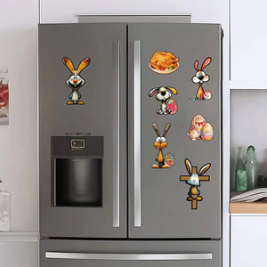 Imán de nevera magnético de conejo divertido con diseño personalizado 2026, imán de nevera con forma de huevo de conejito de Pascua para festividades - Product Image 1