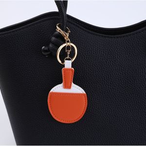 Candy Color PU Leather Cute Ping Pong Racket Keychain <b>Table</b> <b>Tennis</b> Keychain Sports Keychains Gift for Men and Women - Product Image 2