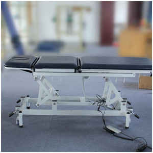 Lit de réadaptation Jinyu à trois sections, électrique, pliable, couleur bleue, pour massage corporel complet et thérapie - Product Image 4
