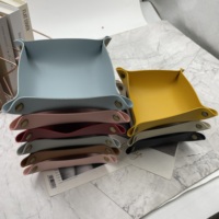 Plateau à dés en cuir pour bureau/maison, plateaux de rangement, cadeaux, bijoux, clés, organisateur de bureau, porte-accessoires, porte-cosmétiques, cadeaux de festival