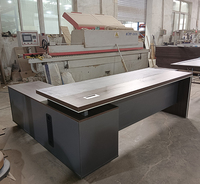 Bureau de direction moderne Runwood, table de bureau en mélamine, mobilier de bureau, bureau de direction pour bureau