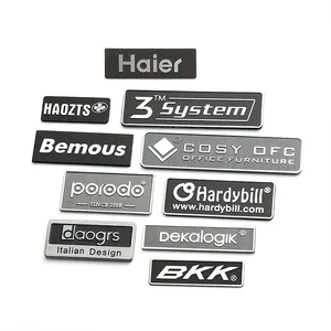 Hot Custom Cheap 3d Metal Logo Nameplate Anodized Aluminum Name Plate Tag Business Gift Engraving