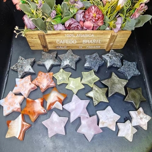 Prix <span class=keywords><strong>de</strong></span> gros : Artisanat <span class=keywords><strong>de</strong></span> guérison en cristal naturel (Quartz <span class=keywords><strong>rose</strong></span>, Obsidienne dorée, Citrine) avec sculpture étoile en cristal, en matériaux mixtes, pour cadeaux - Product Image 1