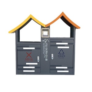 Fabricantes de contenedores de basura de acero inoxidable, contenedores para cáscaras de frutas, contenedores de reciclaje para comunidades y parques, contenedores de reciclaje para exteriores. - Product Image 4