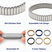 Bracelet de montre en acier inoxydable personnalisé, minimaliste et tendance, rétractable et élastique, vente en gros, Guangdong