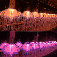Lumière cinétique de méduses LED RGBW dynamique 4 en 1 avec système d'éclairage de levage DMX 512 pour concert, événement en direct, mariage, scène