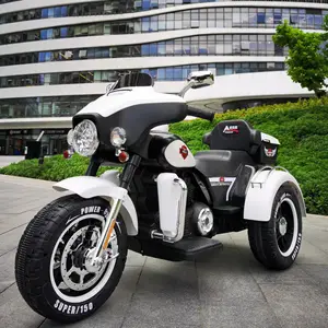 Nova moda quente excelente qualidade luz música elétrica infantil Harley motocicleta carro de brinquedo do bebê pode sentar-se para dois