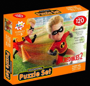 Divertido juego de rompecabezas de 120 piezas, juguete educativo de Los Increíbles 2 para niños mayores de 3 años - Product Image 3