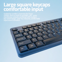 Combo clavier et souris sans fil X100 avec 12 touches de raccourci multimédias, souris ergonomique, récepteur 2.4G pour PC et ordinateur portable
