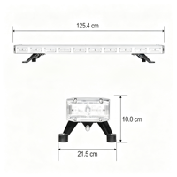 Feux de signalisation LED 126W, 20 modes stroboscopiques, IP65, montage sur toit, boîtier en alliage d'aluminium PC, plusieurs couleurs, pour 4x4, tout-terrain, secours d'urgence