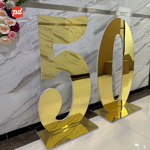 50th <strong>Birthday</strong> Party <strong>Decorations</strong> Supplies Giant Acrylic Mirror Gold Mirror Silver Numbers for 30th 40th <strong>70th</strong> <strong>Birthday</strong> Party Decor - Product Image 5