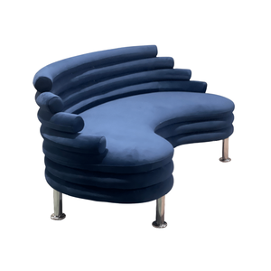 Sofá de terciopelo extra largo profesional para banquetes, muebles de hospitalidad modernos para comedor con asiento de madera, suministro para restaurante - Product Image 3