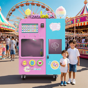 เครื่องหยอดเหรียญมาร์ชเมลโล่อัตโนมัติเครื่องทำน้ำตาลขนมสายไหมสำหรับสถานการณ์เชิงพาณิชย์ - Product Image 1