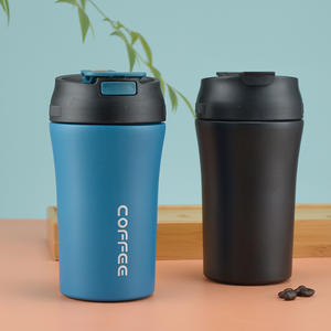 Vaso de acero inoxidable para café 304, taza de viaje aislada, taza de café portátil con pajita para mujer - Product Image 4