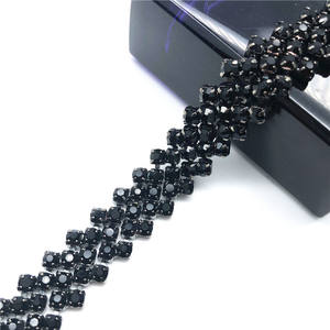 Décorations de perles en cristal <span class=keywords><strong>et</strong></span> strass, 1 pièce, bande scintillante, appliqués pour la mariée - Product Image 2