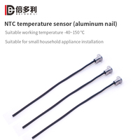 Thermistance NTC 100K 3950 avec sonde à griffes en aluminium et installation par douille, idéale pour l'électronique intelligente et les petits appareils électroménagers