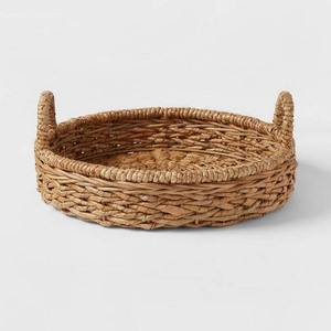 Eco Friendly Natural Braided Seagrass <b>Woven</b> <b>Basket</b> Tray For Home Decor Storage Customizable Size Logo Vietnam Factory - Product Image 2